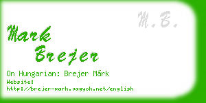 mark brejer business card